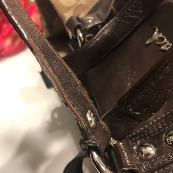 Coach Shoulder Bag Large Classic Brown Design - Picture 5 of 11